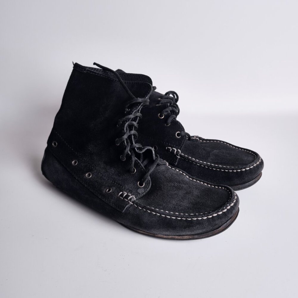 Dsquared² Suede Lace-Up Moc Boots – Navy / Size 8 Mens US / 41 EU